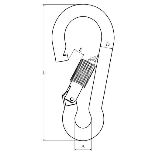 BRANDKÅRSHAKE RF 10X100MM LÅS